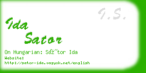 ida sator business card